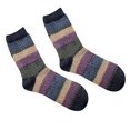 thumbnail image 1 of Winter Square Block Crew Length Wool Breathable Men Socks Vintage Ethnic Style Moisture Wicking, 1 of 9