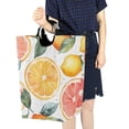 thumbnail image 4 of Yayeee Freestanding Laundry Hamper with Handle Collapsible Large Storage Basket for Clothes, Candy Lemon Slices, 4 of 7