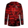 thumbnail image 5 of SOOMLON Womens Halloween Costumes Women Halloween Casual Pullover Tops Long Sleeve Crew Neck Horror Top Halloween Clothing Halloween Gnome Shirt Trendy Sweatshirts Wine M, 5 of 5