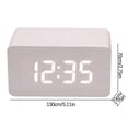 thumbnail image 2 of Digital Alarm Clock Keychains and Keyrings Nightlight Wireless Charging Led Wooden Alarm Clock, Multifunctional Voice Controlled Mute Electronic Clock, Wireless Charging Clock, 2 of 6