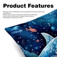 thumbnail image 2 of Starry Shark Chair Pillow Covers Set with Unique Patterns for Bed and Throw Pillows - Sizes 16x16, 18x18, 20x20 Inches for Various Occasions - Set of 2 Items, 2 of 6