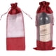 thumbnail image 2 of Bolsas de regalo para botellas de vino, arpillera y organza, color burdeos, 12 unidades, 2 of 2