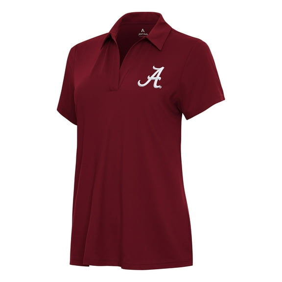 Women's Antigua Crimson Alabama Crimson Tide Era Polo