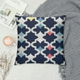 thumbnail image 2 of COMIO  Soft Canvas Throw Cushion Cover Pillow Covers Cases for Couch Sofa Home Decor Modern Quatrefoil Accent Geometric with Hidden Zipper Closure Only Cover Navy Blue White, 2 of 5