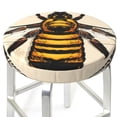 thumbnail image 3 of Disketp Honey Bee Funda Redonda para Taburete, Funda de Cojín para Silla de Bar Suave y Elástica-13 inch, 3 of 7