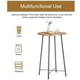 thumbnail image 6 of VECELO 3-Piece Bar Table Set with 2 Stools, Space Saving Round Pub Table Set for Breakfast Nook, Bistro, Dining Room, Kitchen, Maple Color, 6 of 9