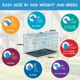 thumbnail image 2 of CL.HPAHKL 48 inch Pets Dog Cage for Large Dogs, Folding Dog Crates and Kennels Double Door, Pet Cage with Tray Pan for Large Animals, 2 of 7