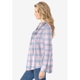 thumbnail image 3 of Woman Within Plus Size Pintucked Flannel Shirt, 3 of 6