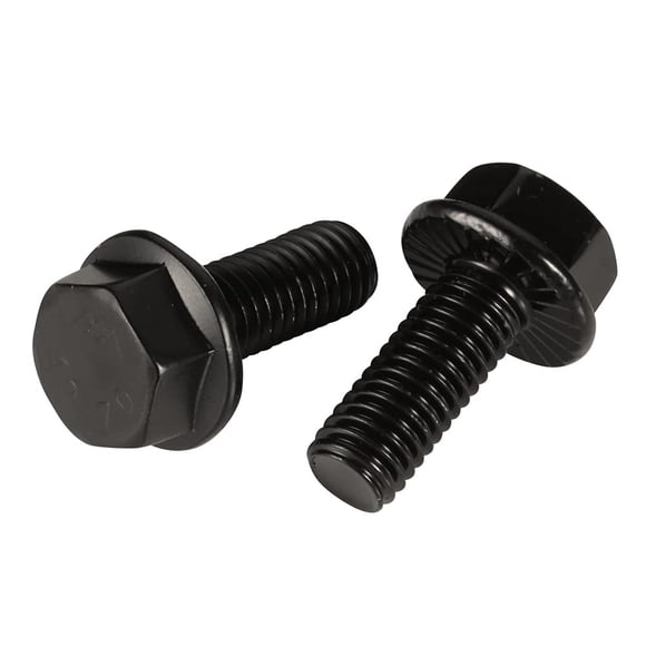 M8 x 30mm Flanged Hex Head Bolts Flange Hexagon Screws, Alloy Steel 10.9 Class, Black Oxide Finish, Fully Threaded, 15 PCS