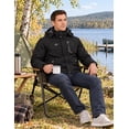 thumbnail image 3 of Men's Waterproof Ski Jacket with Fleece Lining - Winter Snow Coat for Hiking & Outdoor Sports Black Small, 3 of 9