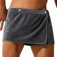 thumbnail image 2 of Mens Soft Wearable Bath Towel Short Pants Adjustable Towel Pool Beach Spa Bathing Shower Cover up Wrap Around Towels, 2 of 7