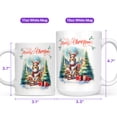 thumbnail image 4 of Merry Christmas Santa Reindeer Antlers Shetland Sheepdog Sleigh Xmas Winter Holiday Mug Sheltie Dog Lover Gifts Coffee Tea Cup - 00023, 4 of 4