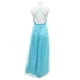 thumbnail image 2 of Gibobby Vestidos de fiesta largos elegantes Vestido transparente V Noche Mujer Fiesta Largo sin mangas Detalle Vestido de mujer profundo(Azul celeste,G), 2 of 5