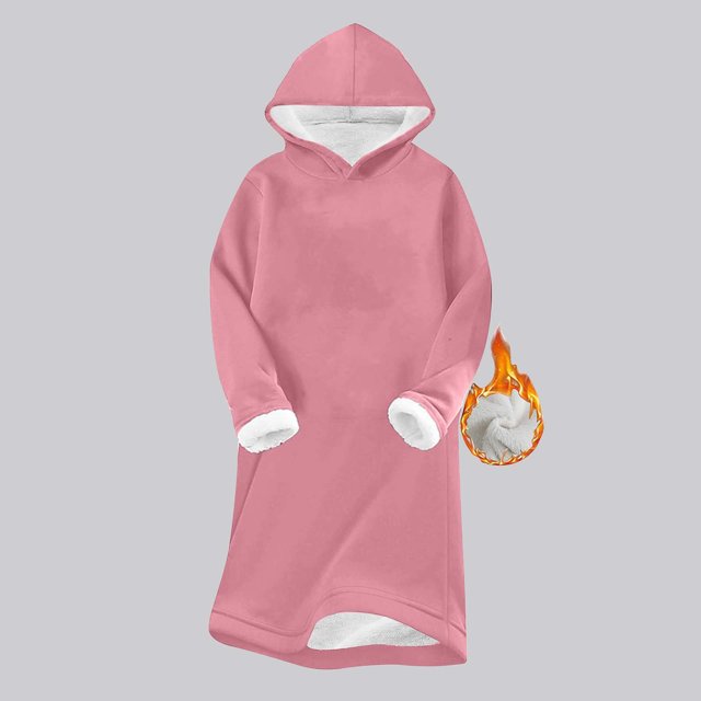Wzzjkit Chemises à Manches Longues pour Femmes Robe d'Hiver à Manches Longues Épaisse et Chaude