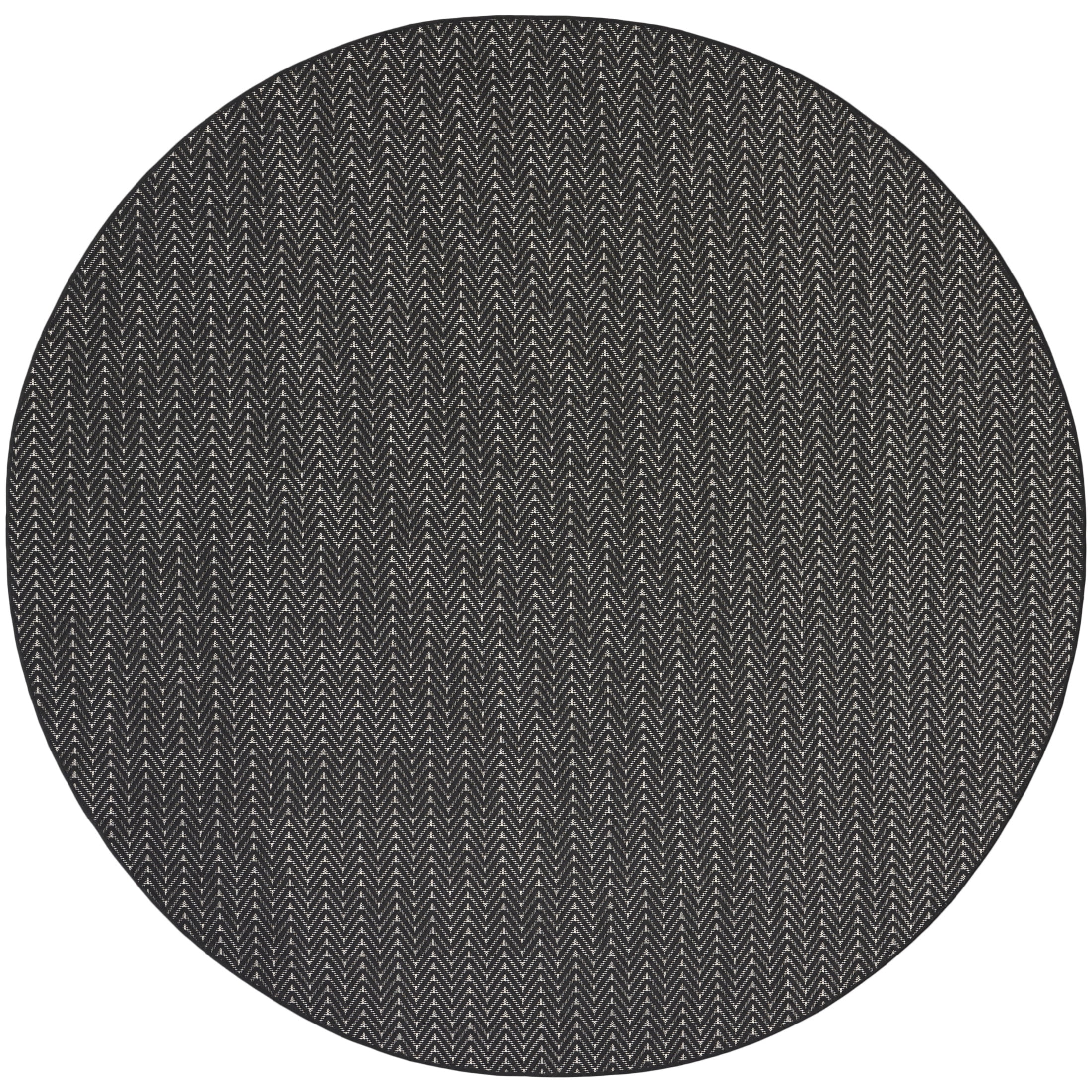 Nourison Horizon Indoor/Outdoor 5' x Round Black Modern Rug