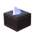 thumbnail image 2 of SPRING PARK Tissue Box Holder Leather Tissue Box Cover Square Tissue Dispenser Decorative Tissue Paper Holder is Finished in Rustic Wooden,Napkin Holder for Kitchen,Facial,Bathroom,Car, 2 of 6