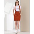 thumbnail image 3 of INSPIRE CHIC Día de San Patricio Falda De Tirantes Rectos De Cintura Alta De Traje De Navidad Para Mujer Rojo naranja XS, 3 of 6