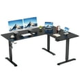 thumbnail image 3 of Homall Adult L Shape Adjustable Height Ergonomic Comfort and Stability Electric Sit Stand Desk, Black, 3 of 7