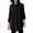 Black, variant on Womens Plus Size Linen Tunic Long Sleeve Button Down Blouse With Pockets Comfort Fit