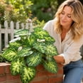 thumbnail image 6 of Artificial Flowers for Outdoors Uv Resistant Fake Plants Silk Greenery Stems Artificial Greenery for Home and Garden Decor Green 1 Pack, 6 of 6