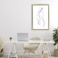 thumbnail image 2 of Stupell Industries Minimal Female Figure Lines Gold Framed Floater Canvas Wall Art design by Martina Pavlova, 31 x 21, 2 of 9