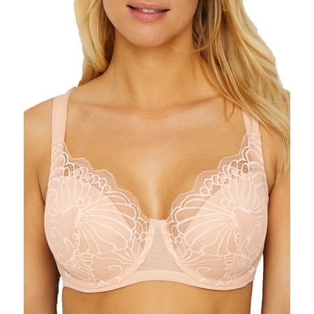 Paramour by Felina Tempting Lace Bra - Womens Plus Size Lingerie (Sugar Baby  34D)