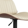 thumbnail image 3 of Simpli Home Goulding Adjustable Swivel Bar Stool in Cream Vegan Faux Leather, 3 of 13