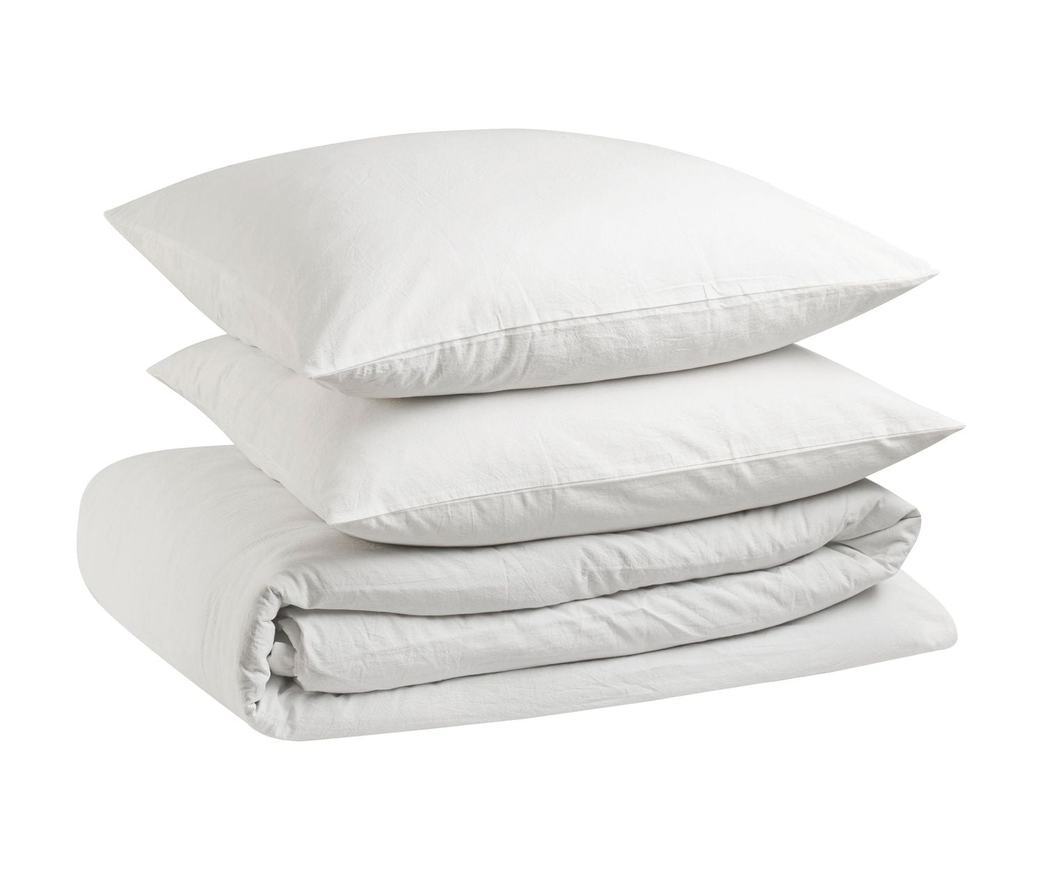 Swift Home Ensemble de housse de couette uni prélavé 100 % coton