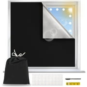 Numjaw Portable Blackout Curtains, 118" x 57" Blackout Curtains Set, Temporary Free-cutting Blackout Blind, Darkening Curtains for Bedroom, Nursery and Travel