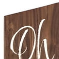 thumbnail image 3 of HomeRoots 634450 72 in. Brown & White Solid Wood Hello Porch Sign, 3 of 6