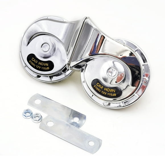 2Pcs Loud Air Electric Snail Horn Dual Tone Snail Horn for Motorcycles Cars Small Yact