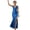Blue, variant on Luvior Women V-Neck High Split Evening Dress Sleeveless Bodycon Gown Blue L