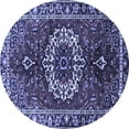 thumbnail image 1 of Ahgly Company Indoor Round Medallion Blue Traditional Area Rugs, 7' Round, 1 of 4