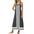 thumbnail image 2 of Taylonsss Robe Maxi Décontractée Élégante pour Femmes Sans Bretelles Col Carré Style Vacances à la Plage, 2 of 9