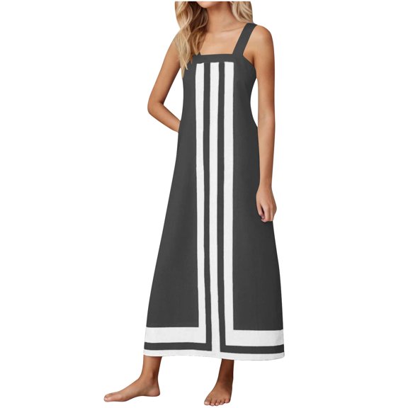 Formal Prom Party Gowns Evening Modest Festival Casual for Women Summer Fall Sleeveless Slip Square Neck Maxi Long Dresses Homecoming Dresses Teen Girls 2026
