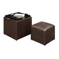 thumbnail image 3 of Ergode Designs4Comfort Park Avenue Ottoman with Reversible Tray - Versatile, Stylish, and Organized Snacking Experience, 3 of 4
