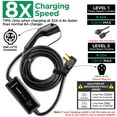 thumbnail image 3 of Famistar EV Charger, Level 2 Portable Electric Vehicle Car Charger Charging Station, 14-50 Plug, 32 Amp, 100-240V, 25FT Model, IP65 Waterproof, 0.96” LCD Screen, UL Recognized, for SAE J1772 EV, 3 of 11