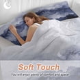 thumbnail image 5 of Navy Blue Ombre Mountain Bedding 3 Piece Duvet Cover Set California King, Nature Abstract Art Marble Soft Microfiber Comforter Cover with Zipper Closure & Pillowcases, FadeResistant Quilt Cover, 5 of 9
