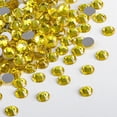 thumbnail image 2 of Beadsland Diamantes de imitación de cristal con parte posterior plana, gemas redondas, amarillo limón (2,3-2,5mm) SS8/1440 Uds., 2 of 5