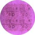 thumbnail image 1 of Ahgly Company Indoor Round Oriental Purple Industrial Area Rugs, 6' Round, 1 of 4