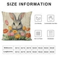 thumbnail image 5 of Heduofu Easter Throw Pillow Covers Spring Easter Pillow Covers Easter Bunny Eggs Hunt Truck Cushion Covers Pillow Cases for Home Outdoor Sofa Couch Decoration White, 5 of 5