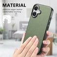 thumbnail image 4 of Dteck Case for iPhone 16 Plus,Slim Premium Canvas Grain PU Leather,Soft TPU Bumper,Non-Slip Anti-Scratch Shock-Absorbent,Protective Phone Cover for iPhone 16 Plus,Green, 4 of 8