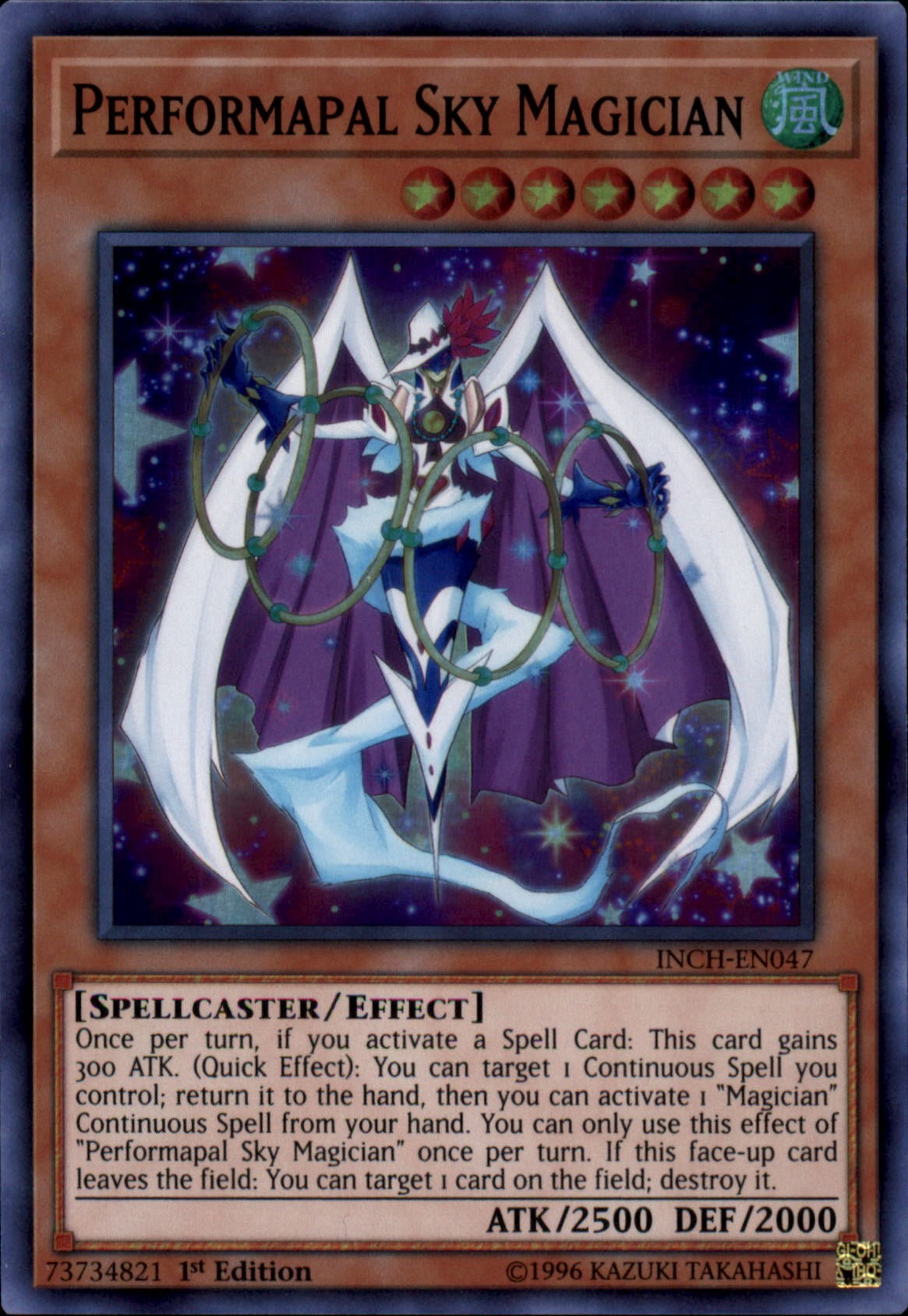 YuGiOh The Infinity Chasers Performapal Sky Magician INCH-EN047 -  Walmart.com