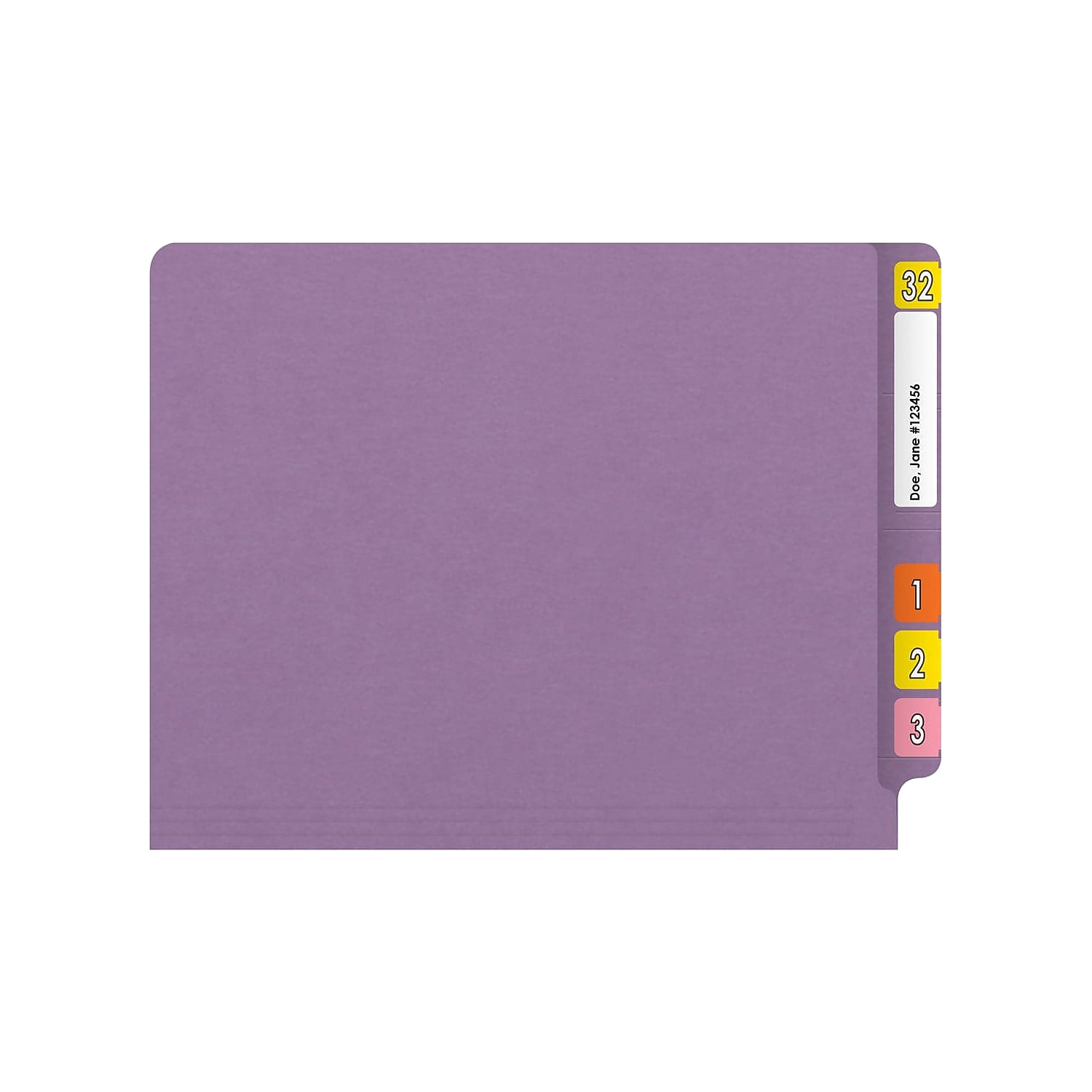 Medical Arts Press Reinforced End Tab File Folder Straight Cut Letter-Size Lavender 50/Box
