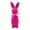 Hot Pink, variant on Flocked Easter Bunny Figurine with Bow Tie - 2.75 x 9.84 Inch Spring Table Centerpiece Decor for Home, Workspace, Indoor Party and Seasonal Holiday Decoration, 1 Pack
