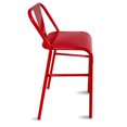 thumbnail image 2 of Bancos metálicos para barra de bar ó cocina Modelo Nisso asiento de lamina respaldo de Metal con lamina Color Rojo Moblibar Moderno, 2 of 3