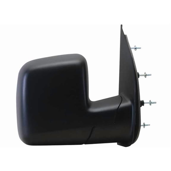 61119F - Fit System Passenger Side Mirror For 02-04 Ford Econoline Van, Dual Lens, W/O Puddle Lamp, Black, Foldaway, Manual