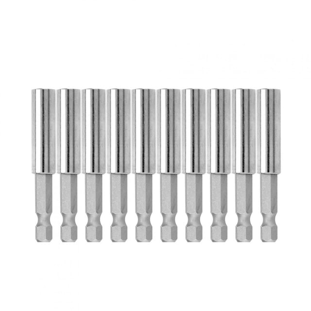 10 Uds 60mm magnético de liberación rápida 1/4 vástago hexagonal destornillador portabrocas barra de extensión