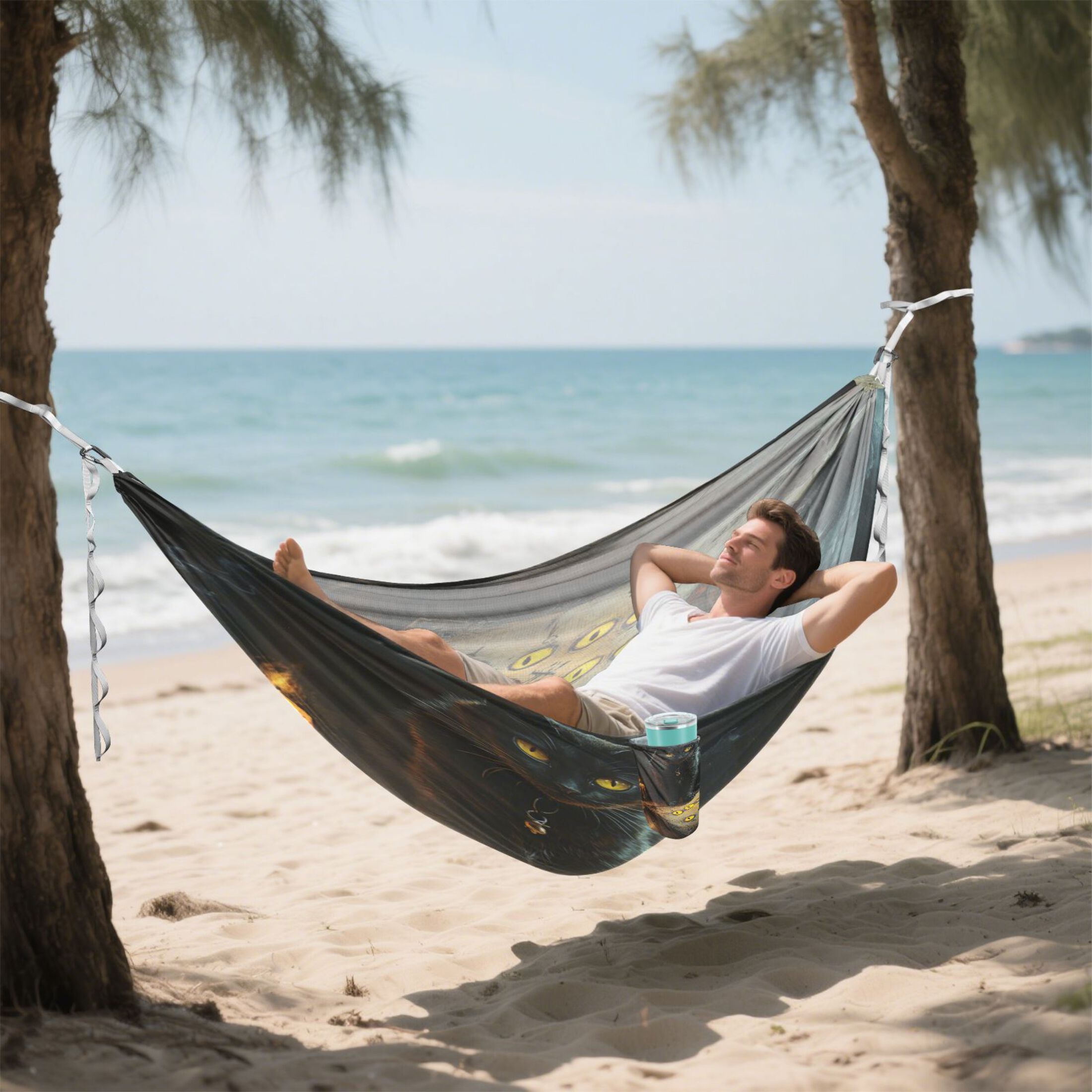 Hammock Camping Hammock Nylon Portable Hammock Travel Camping Hammock Classical Cat