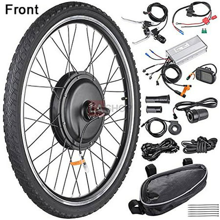 MegaBrand 48v 1KW 26in Front Wheel LCD Electric Bicycle Motor (Best Front Wheel Electric Bike Kit)